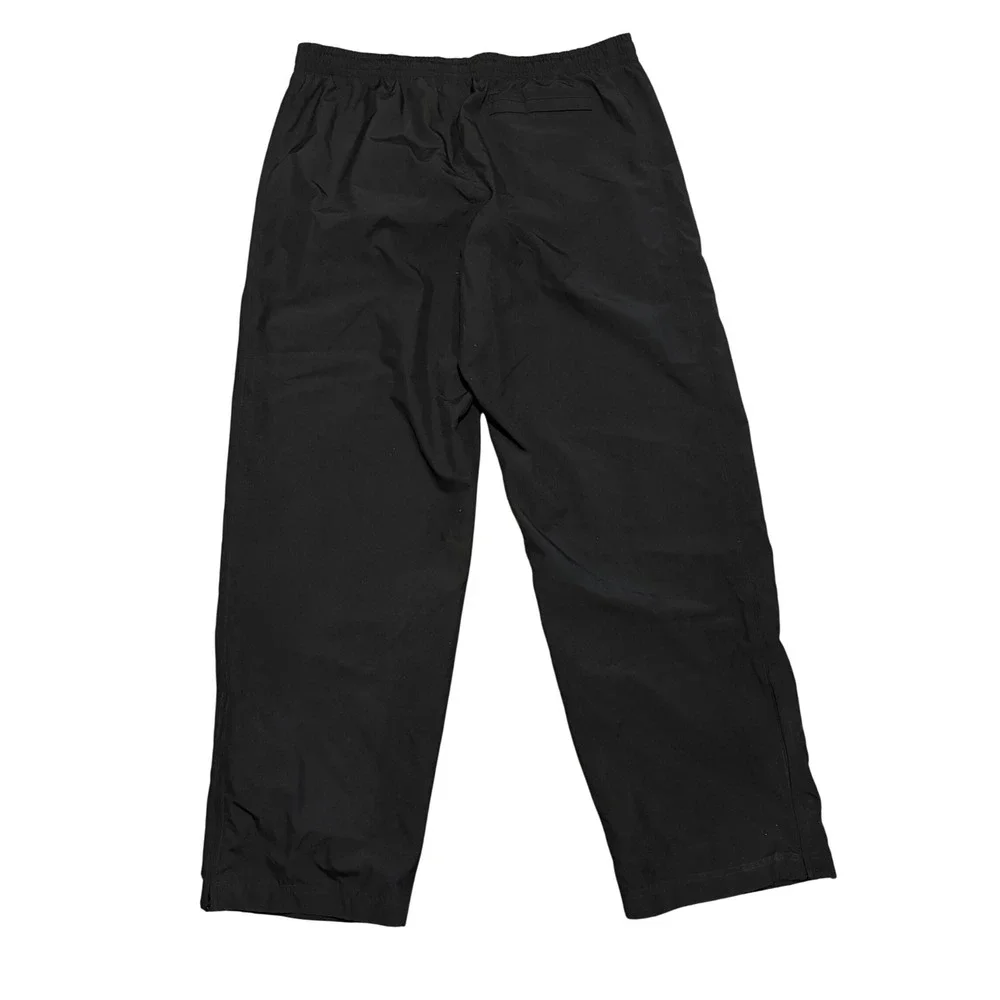 Nike Y2K Sportswear Mens XXL Black Woven Mesh Lined Track Pants Zippers
